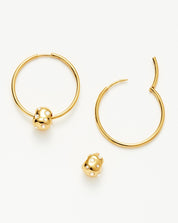 Abacus Nugget Medium Charm Hoop Earrings | 18k Recycled Gold Vermeil on Recycled Sterling Silver