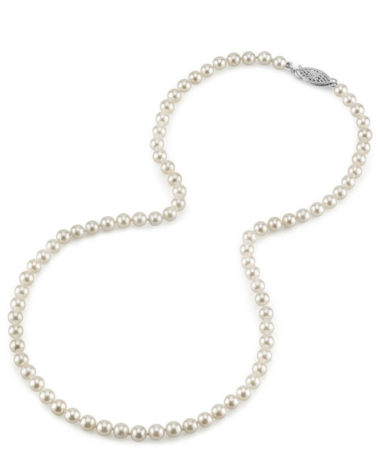 White Pearl Necklace 5.0-5.5mm AAA Quality