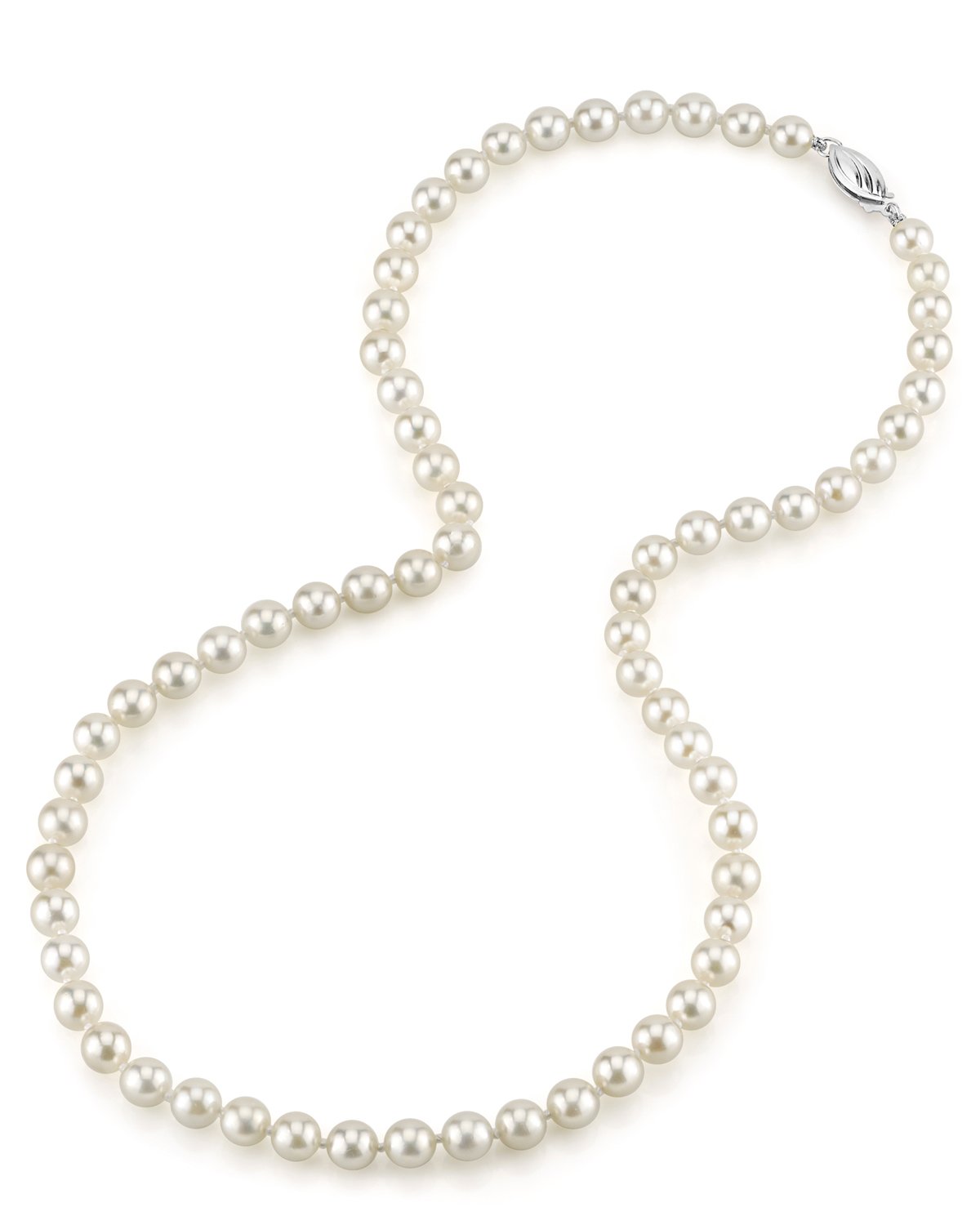 White Akoya Pearl Necklace in AA+ Quality 3