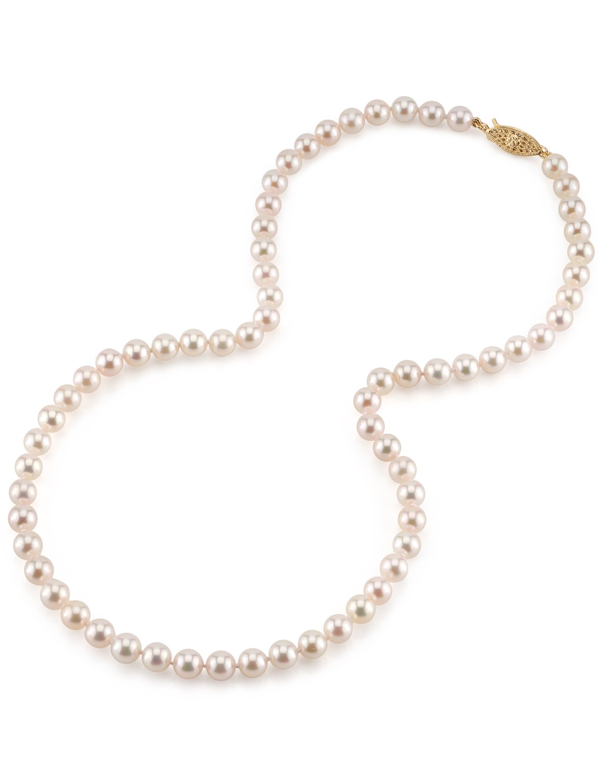 White Akoya Pearl Necklace in AAA Quality 5