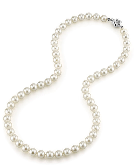 White Akoya Pearl Necklace in AAA Quality 2