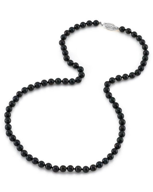 Black Pearl Necklace in AAA Quality 5.0-5.5mm