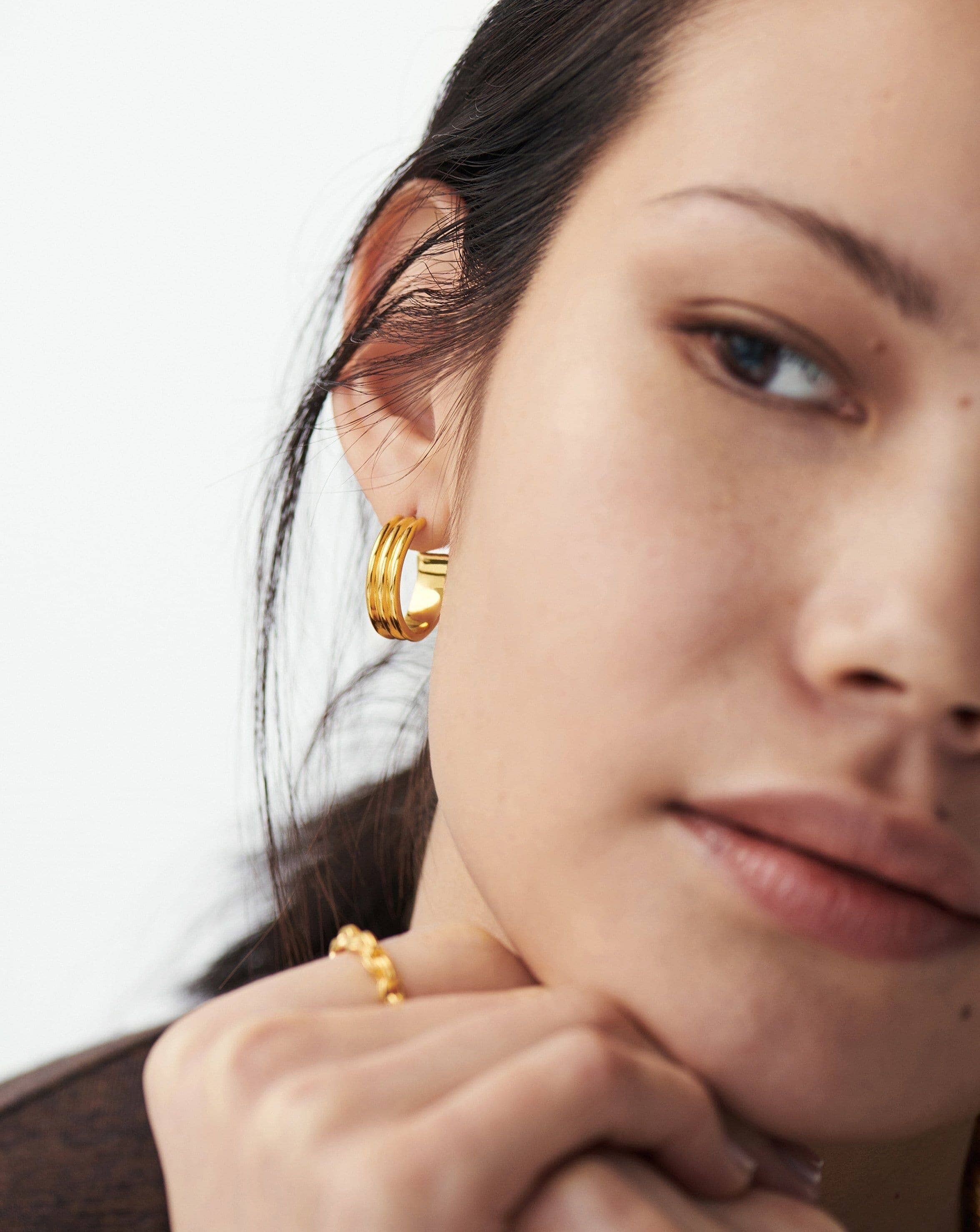 Ancien Hoop Earrings | 18k Gold Vermeil