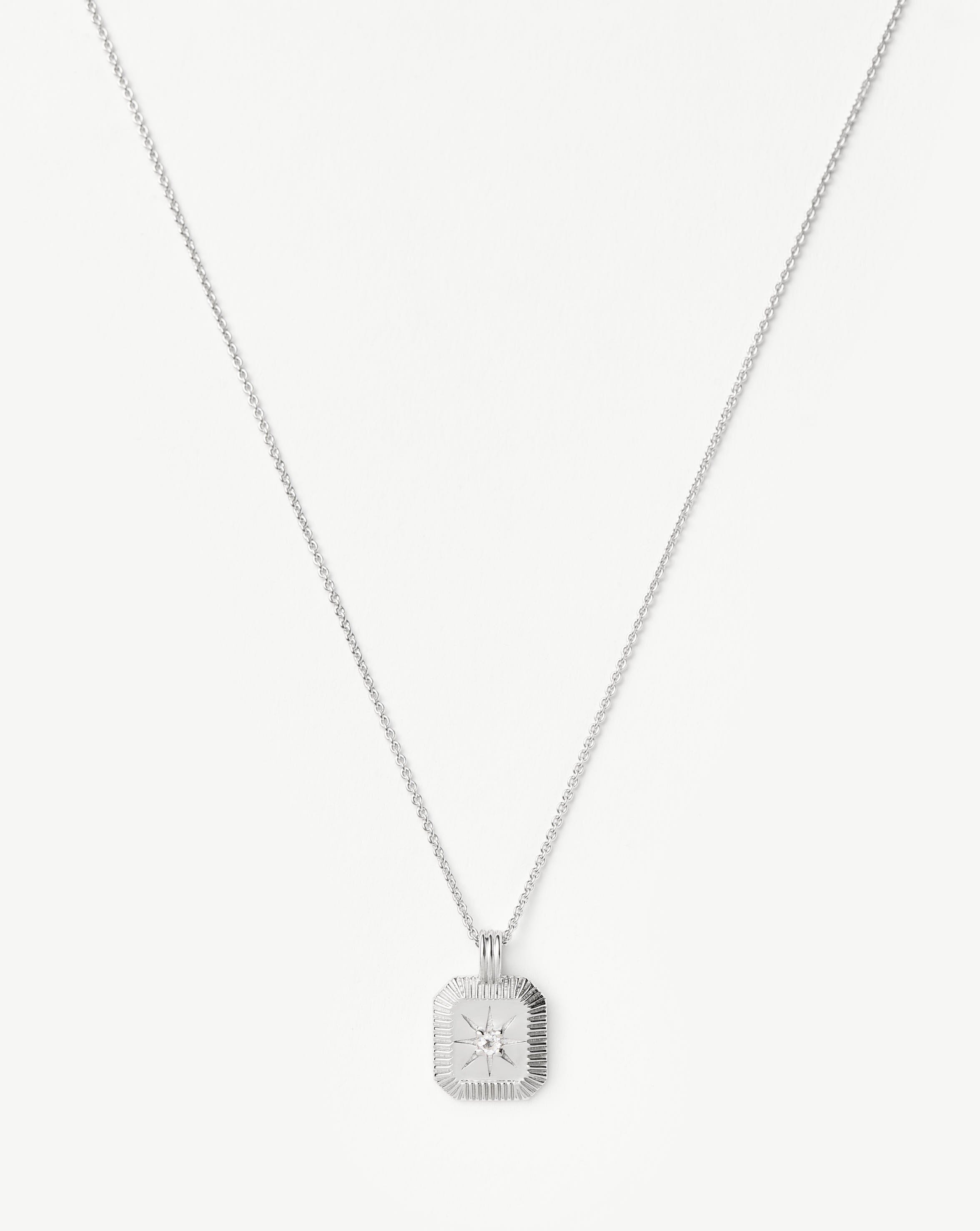 April Birthstone Pendant Necklace | Crystal/April