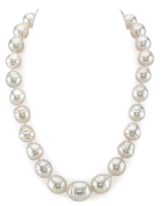 Baroque Pearl Necklace in White South Sea 2