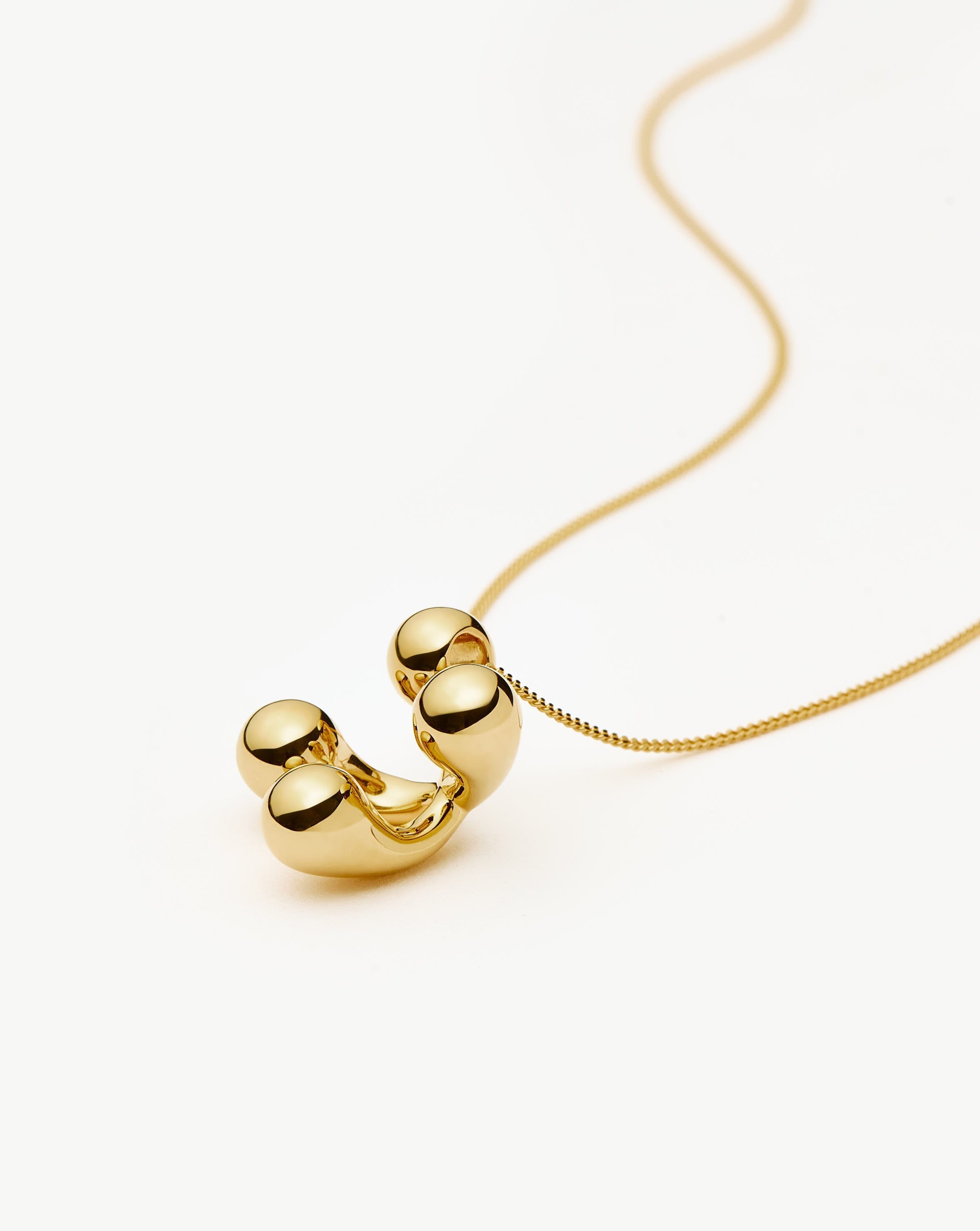 Atom Large Pendant Necklace | 18k Gold Plated