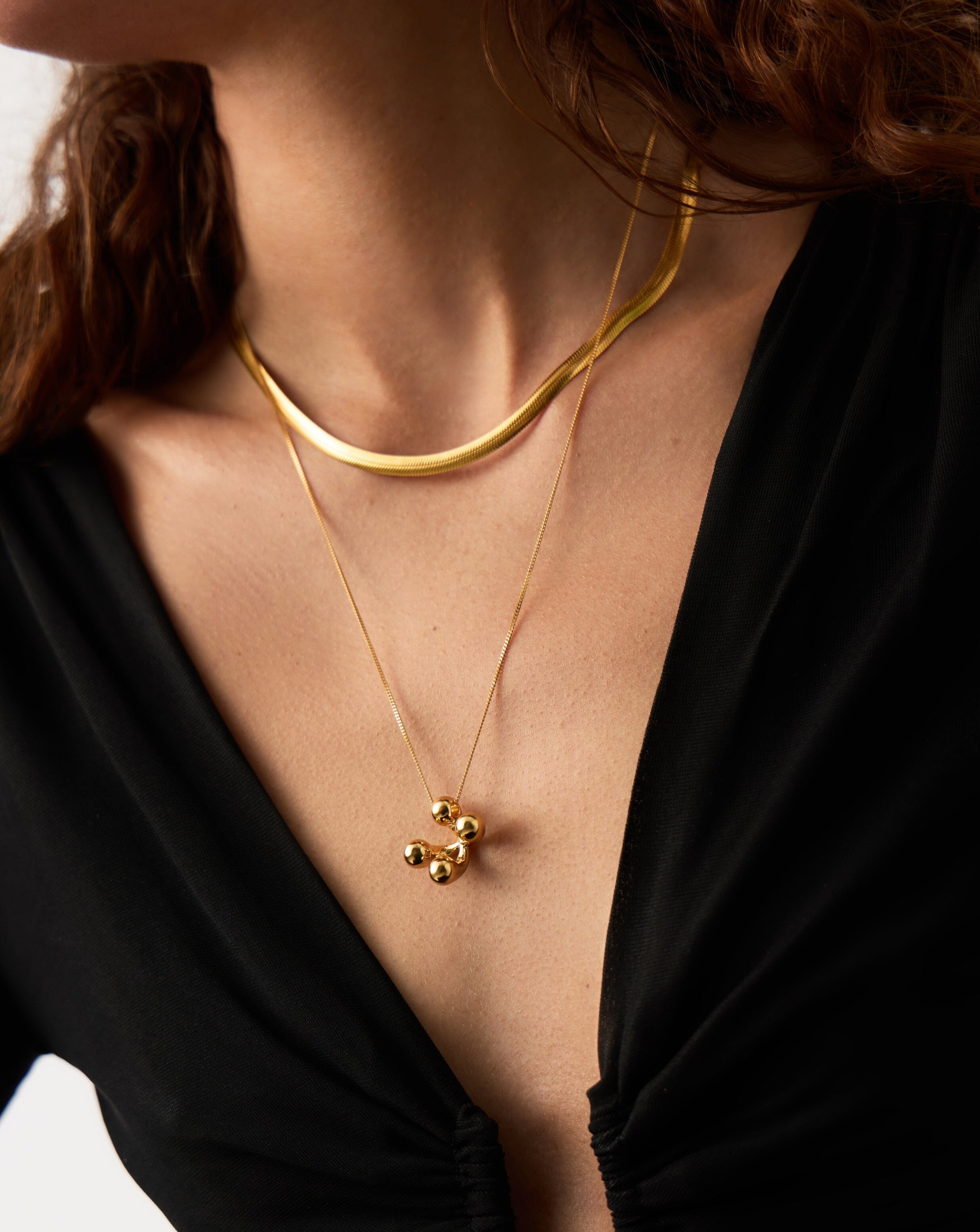 Atom Large Pendant Necklace | 18k Gold Plated