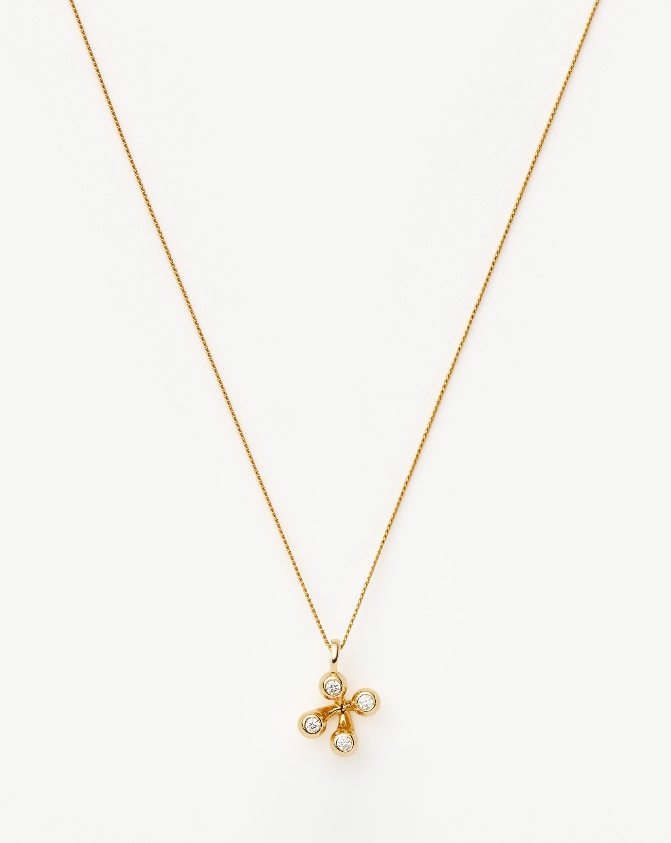 Atom Pendant Necklace | 18k Gold Vermeil Cubic Zirconia