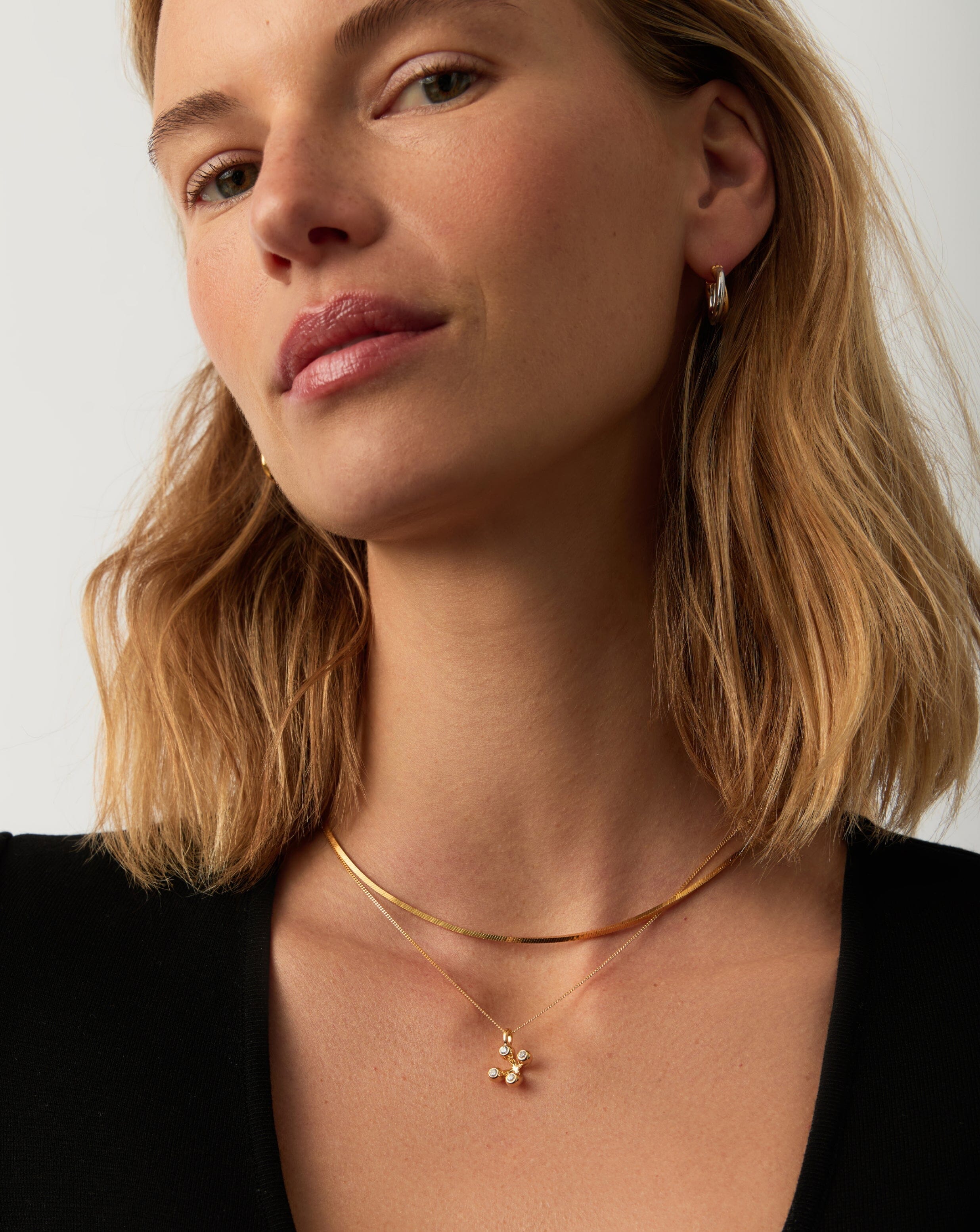 Atom Pendant Necklace | 18k Gold Vermeil Cubic Zirconia