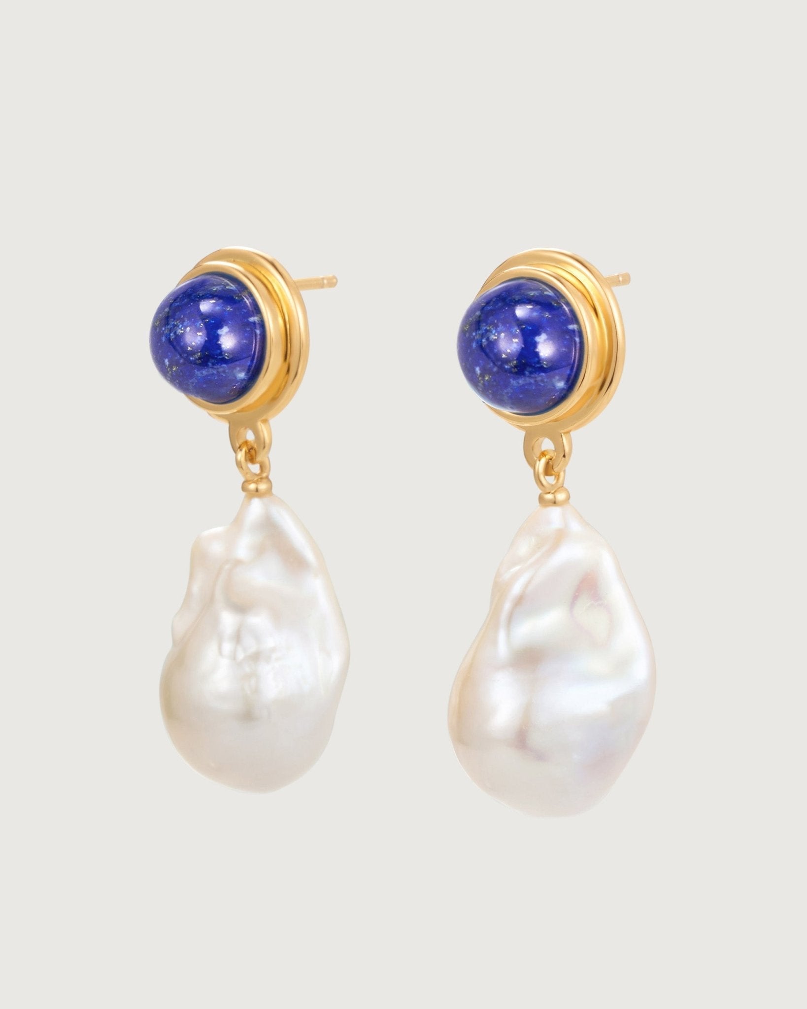 Azure Glow Baroque Pearl Earring