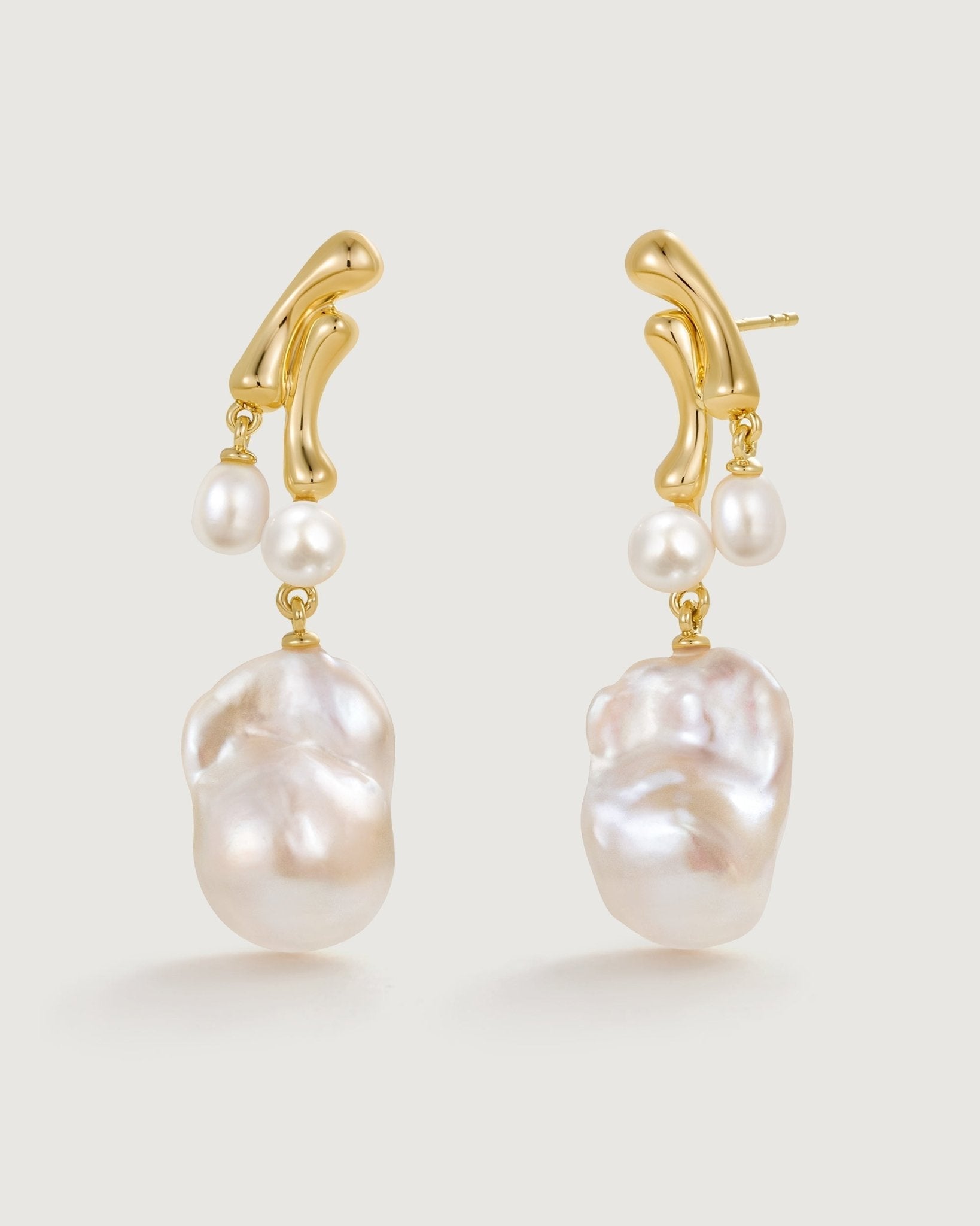 Bamboo Baroque Pearl Earring