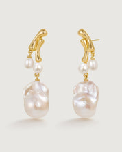 Bamboo Baroque Pearl Earring