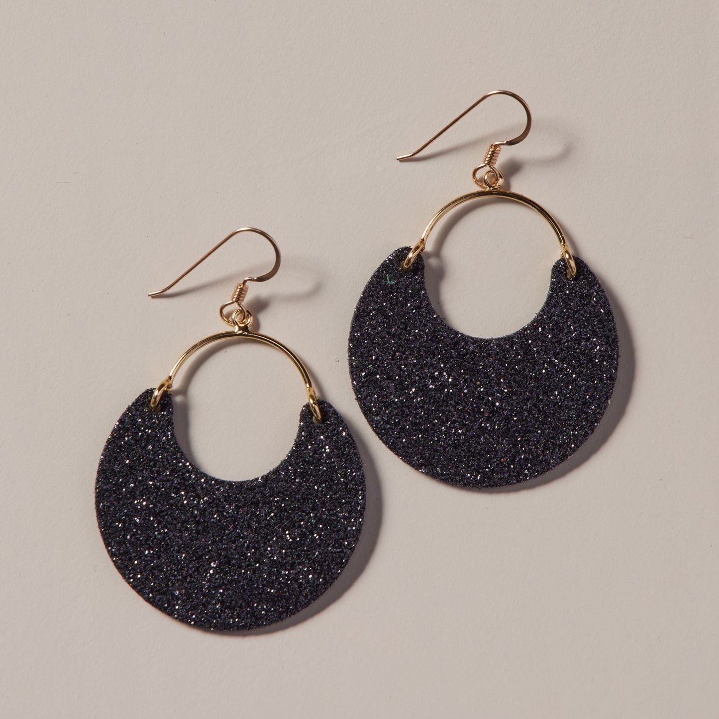 Black Sparkle Earrings with Dazzling Design