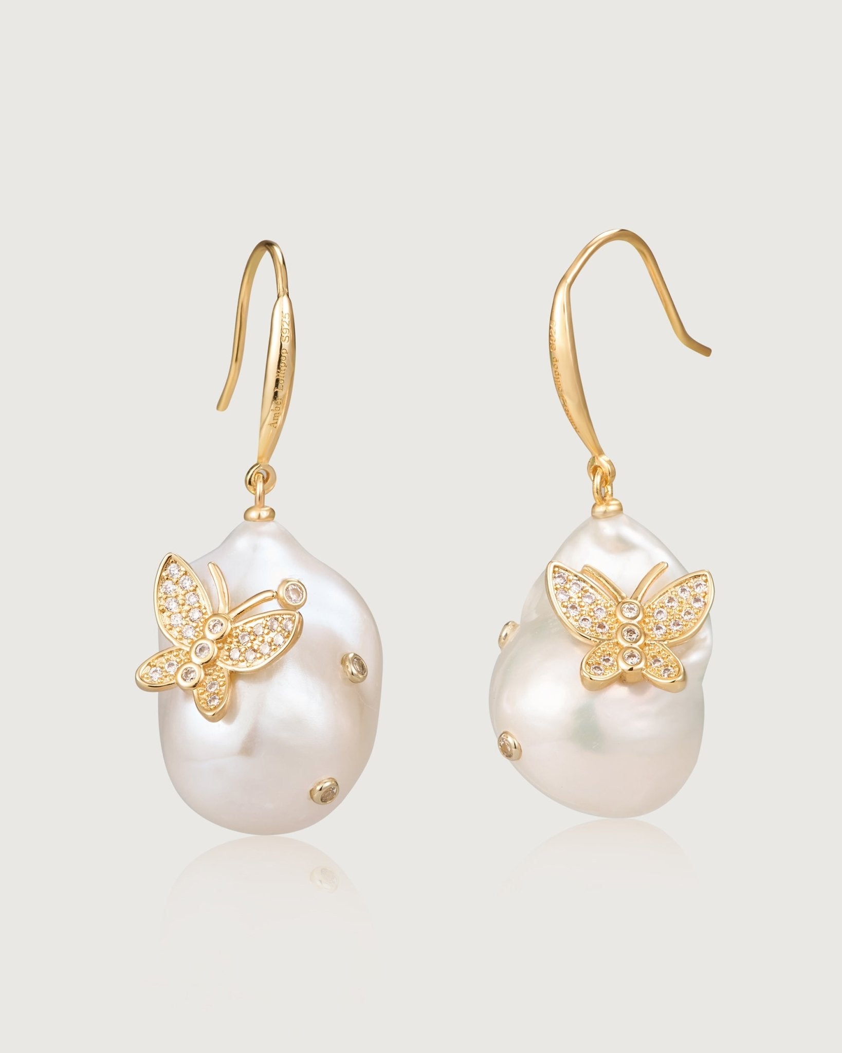 Butterfly Kisses Baroque Pearl Earring