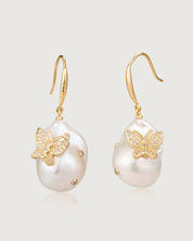 Butterfly Kisses Baroque Pearl Earring