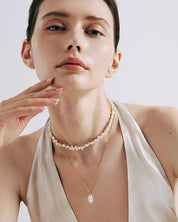 IVE-Choker Pearl Necklace