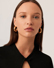 Chubby Large Hoop Earrings | 18k Gold Plated