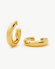 Chubby Large Hoop Earrings | 18k Gold Plated