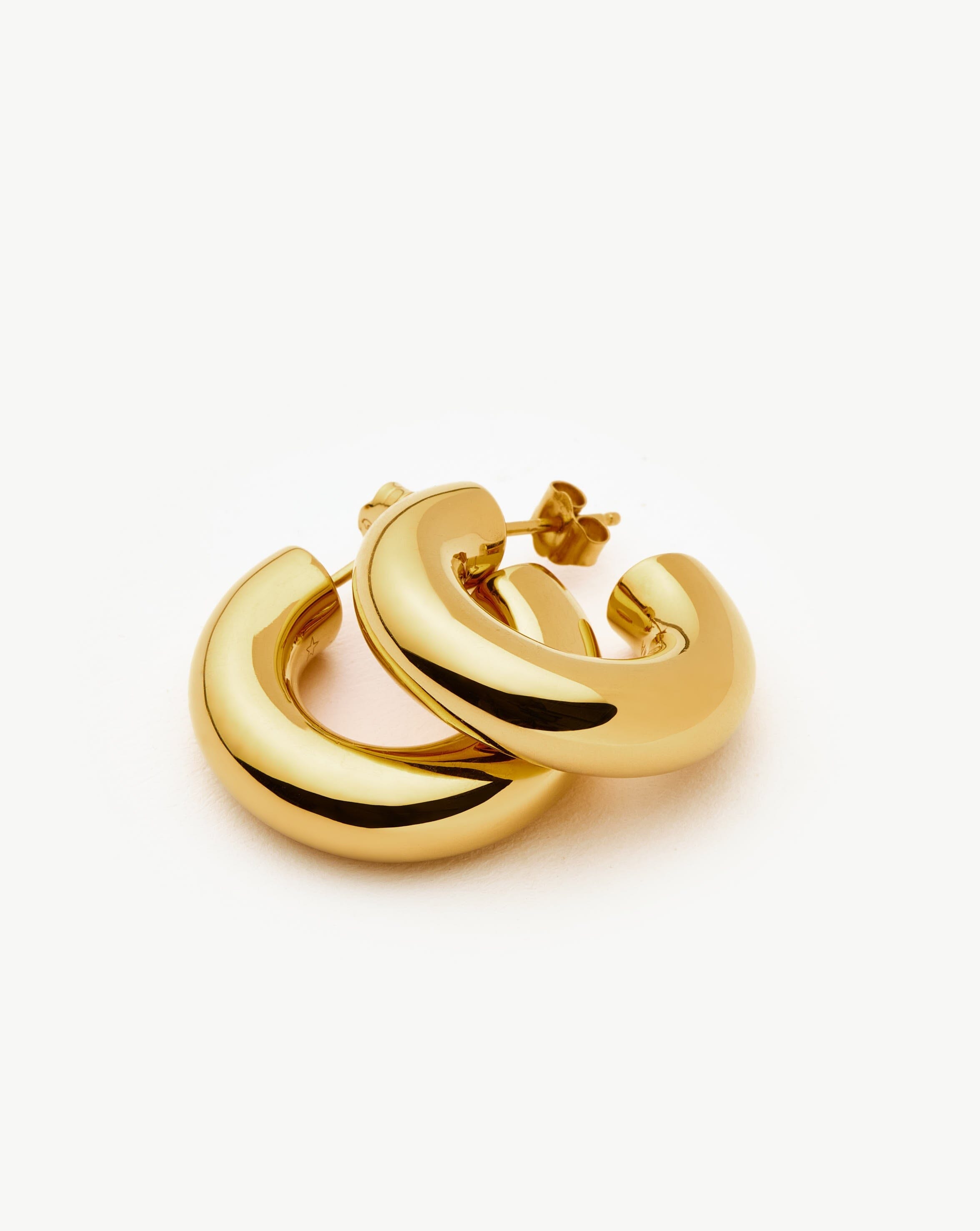 Chubby Medium Hoop Earrings | 18k Gold Vermeil