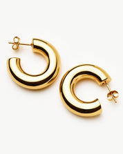 Chubby Medium Hoop Earrings | 18k Gold Vermeil