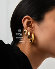 Chubby Medium Hoop Earrings | 18k Gold Vermeil