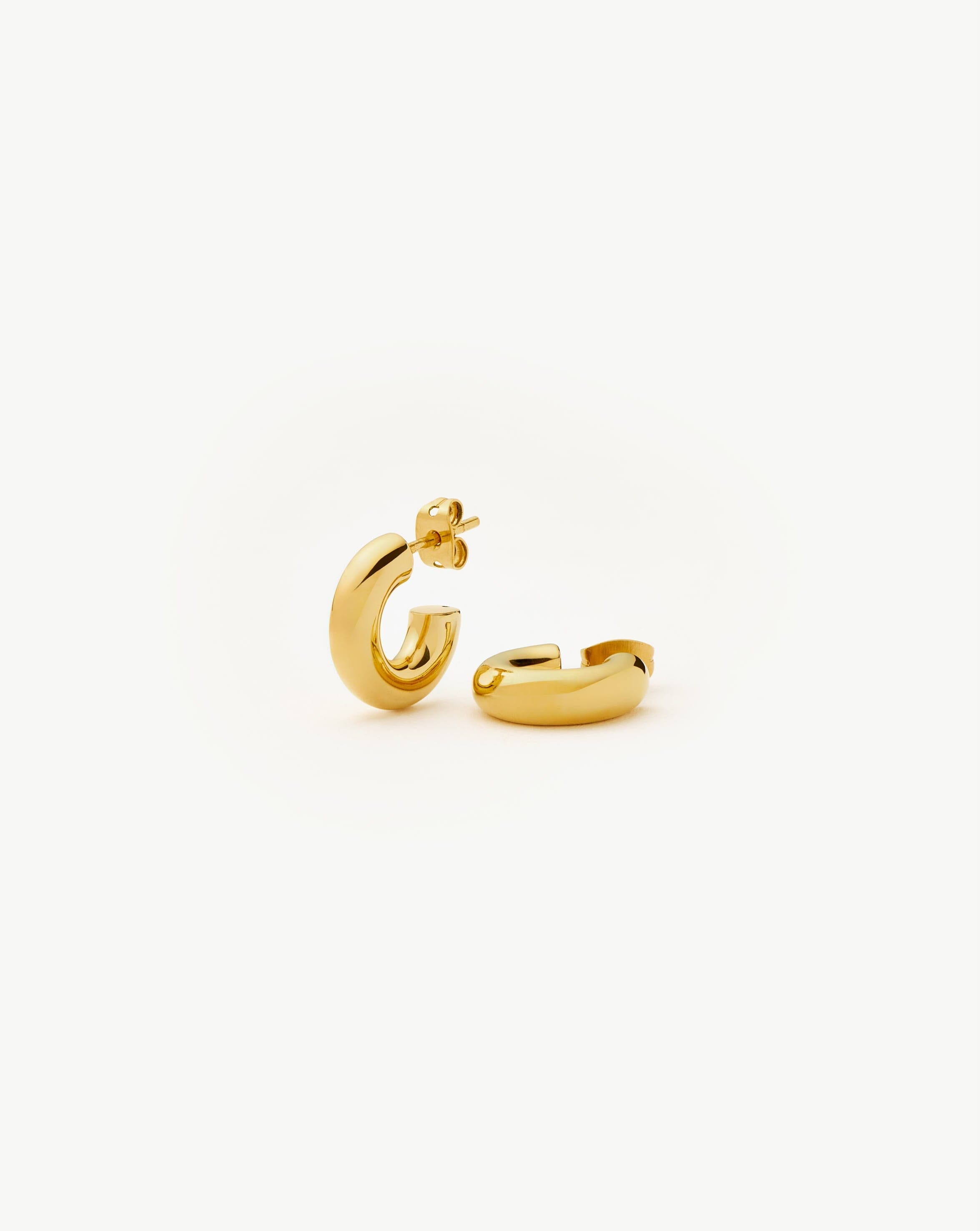 Chubby Mini Hoop Earrings | 18k Gold Vermeil