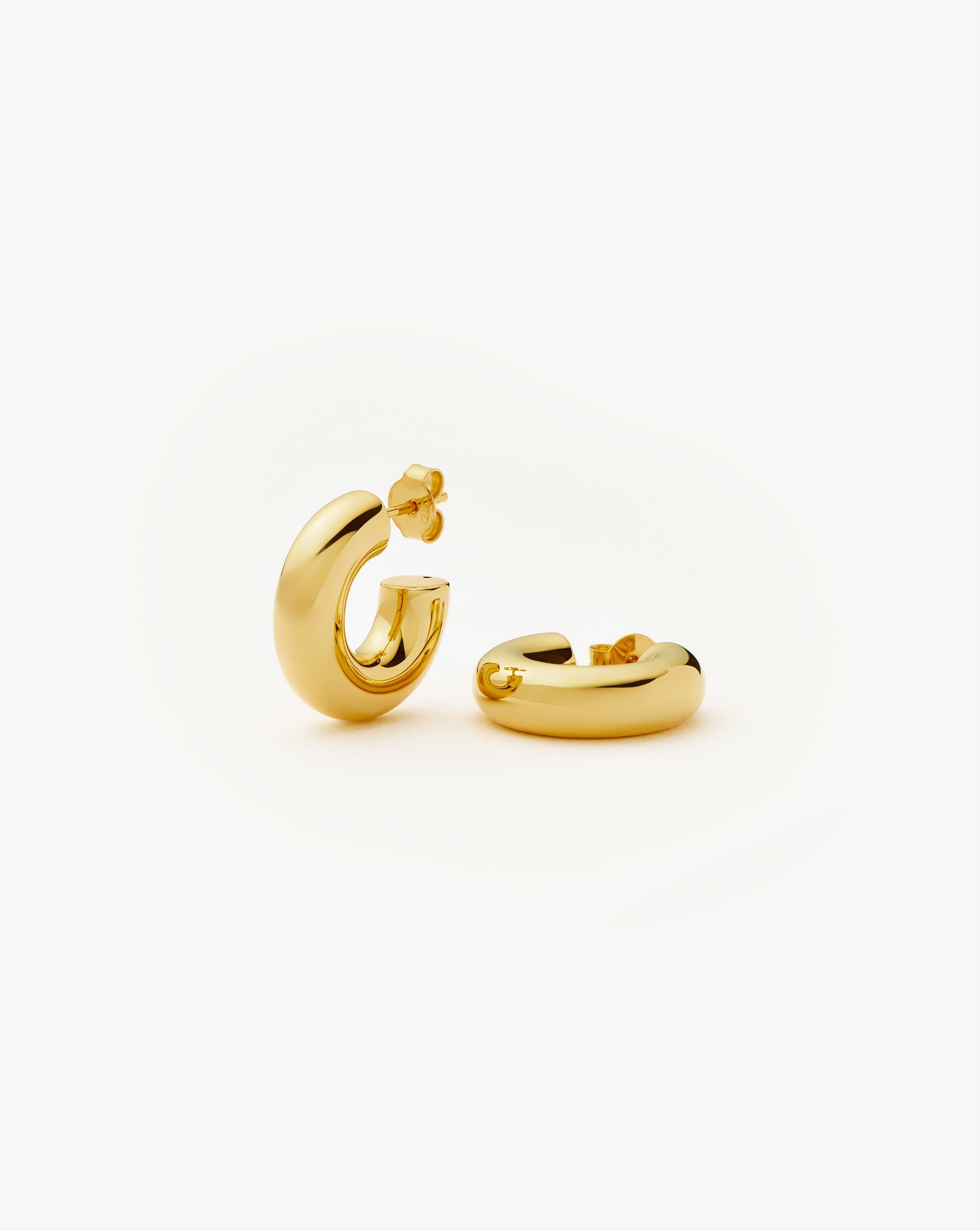 Chubby Small Hoop Earrings | 18k Gold Vermeil