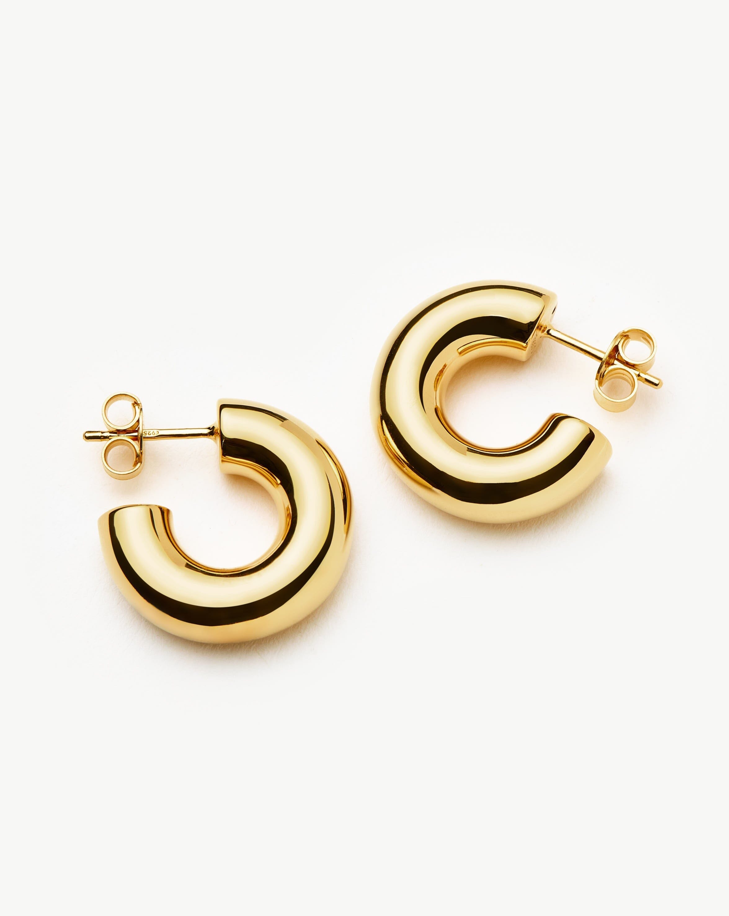 Chubby Small Hoop Earrings | 18k Gold Vermeil