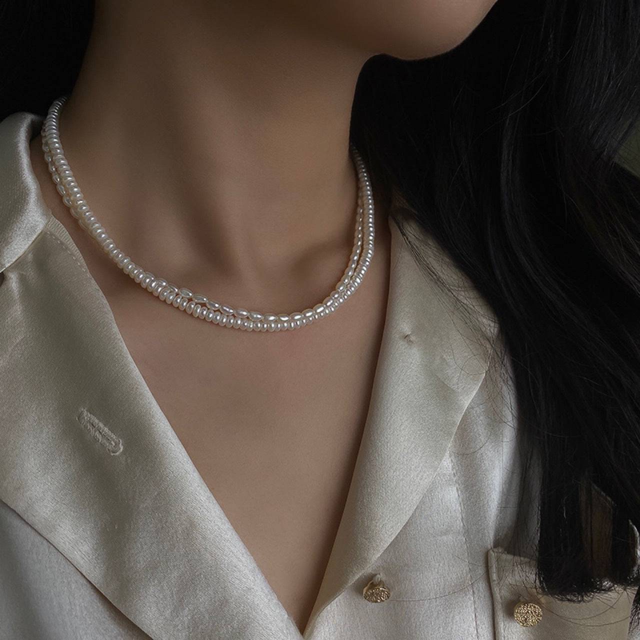 Elegant Rice Pearls Necklace for Everyday Wear