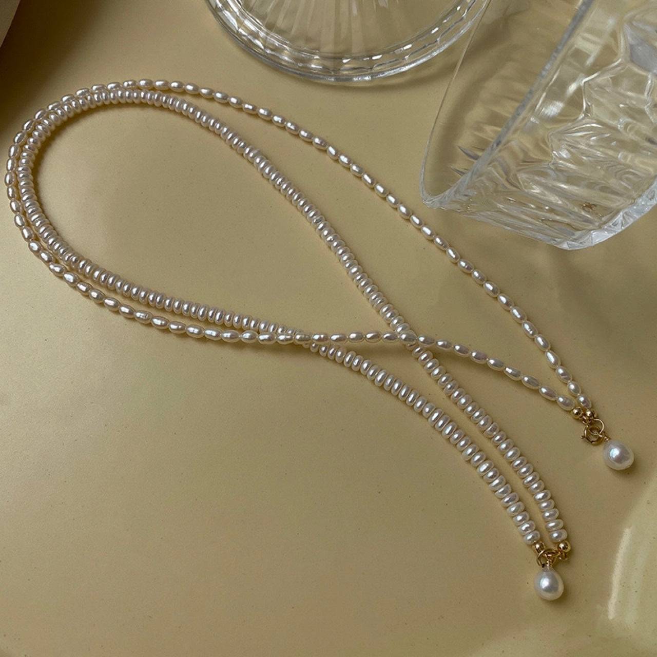 Elegant Rice Pearls Necklace for Everyday Wear