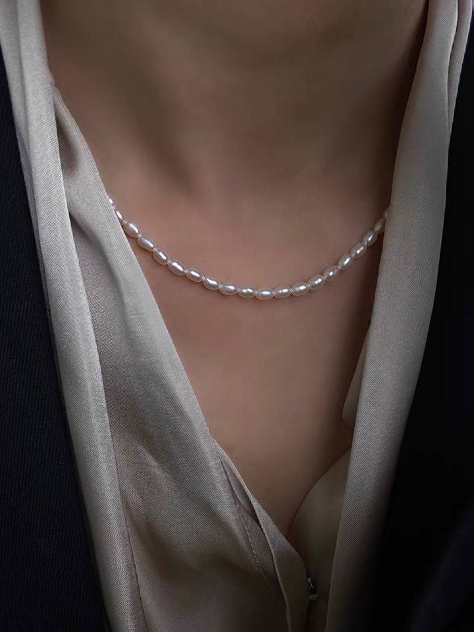 Elegant Rice Pearls Necklace for Everyday Wear