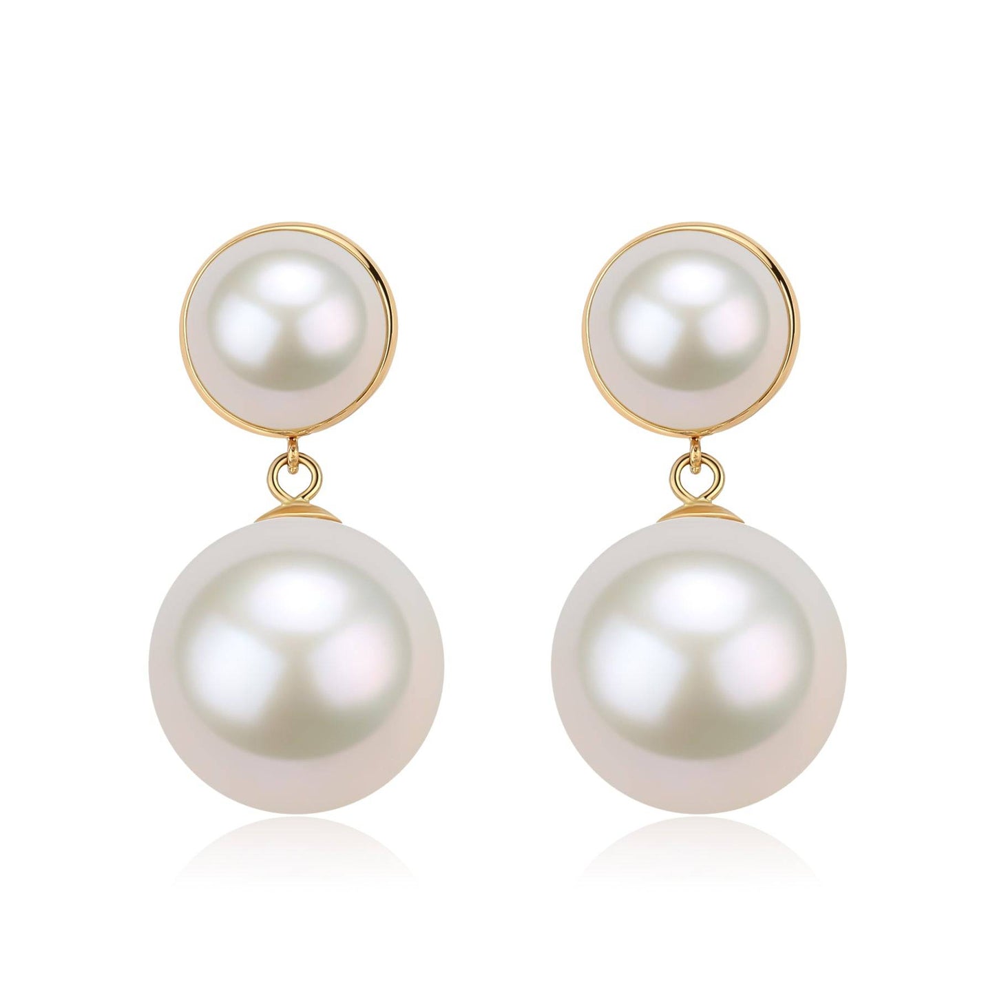 Mabe Pearl Drop Earrings in 11-12 mm Size