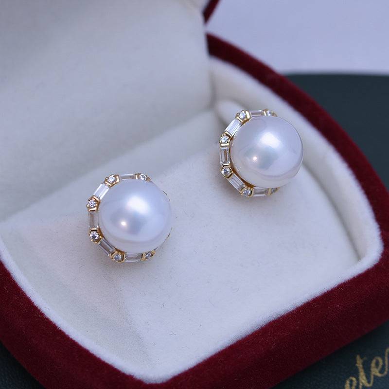 Freshwater Pearl and Zirconia Earrings Design