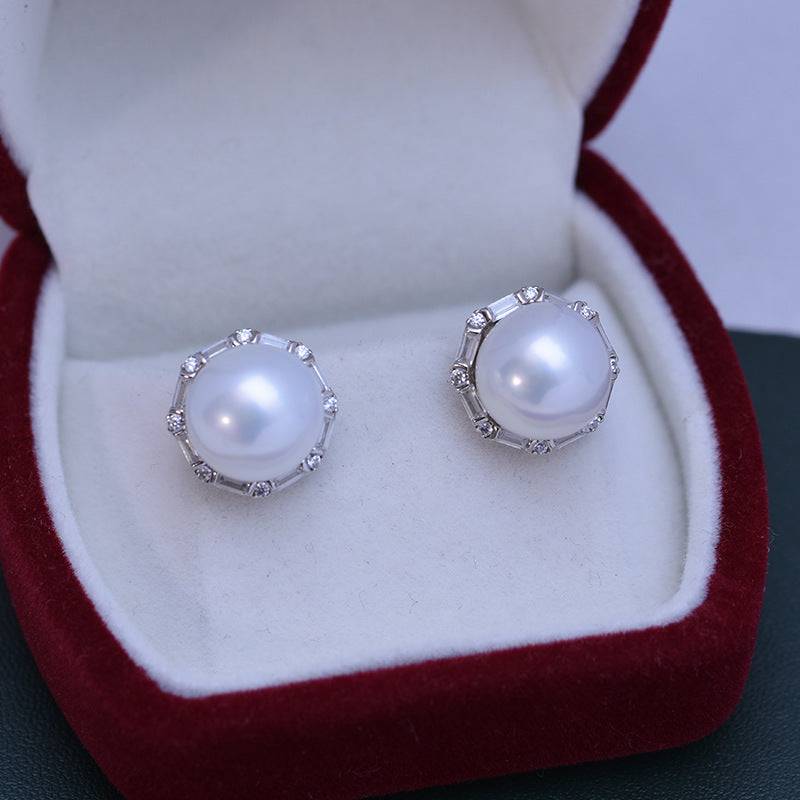 Freshwater Pearl and Zirconia Earrings Design