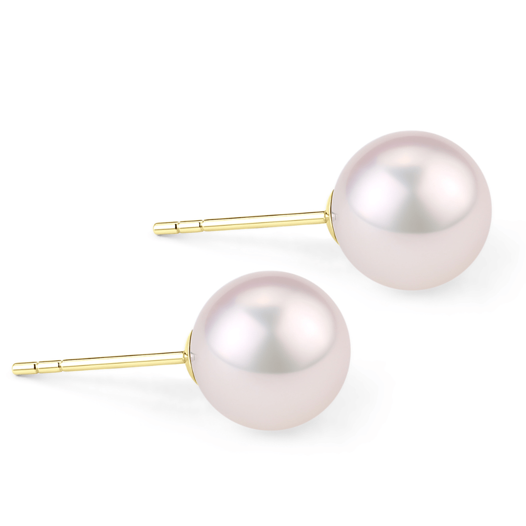 Sterling Silver 7-7.5mm Akoya Pearl Stud Earrings