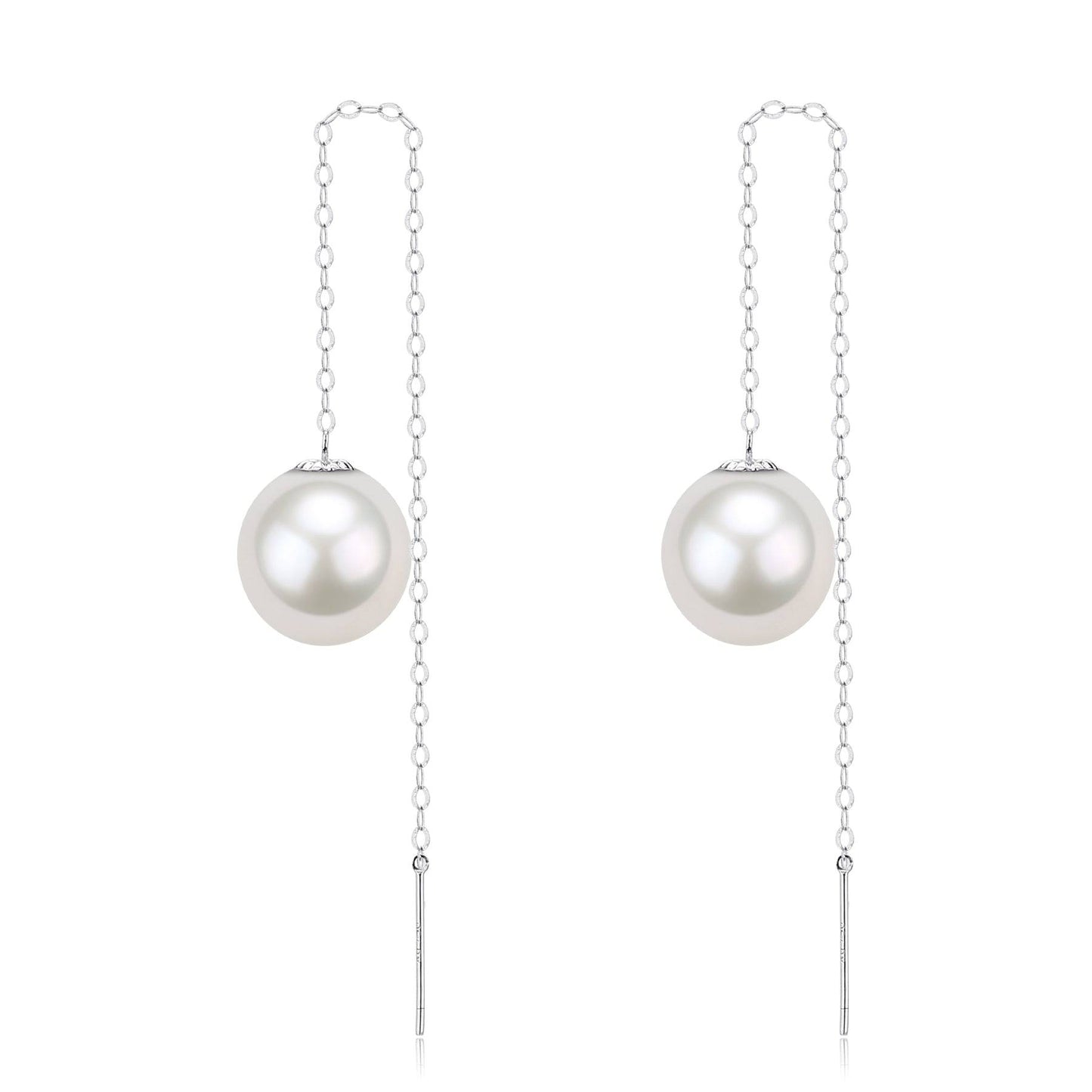 Elegant Freshwater Pearl Drop Ear Threaders