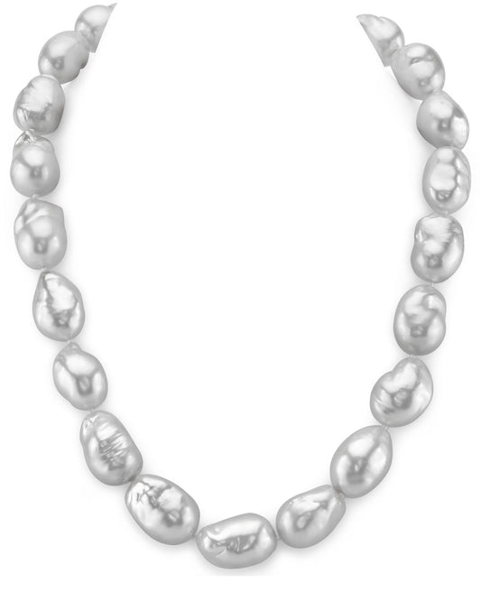 Baroque White South Sea Pearl Necklace 14.0-15.0mm