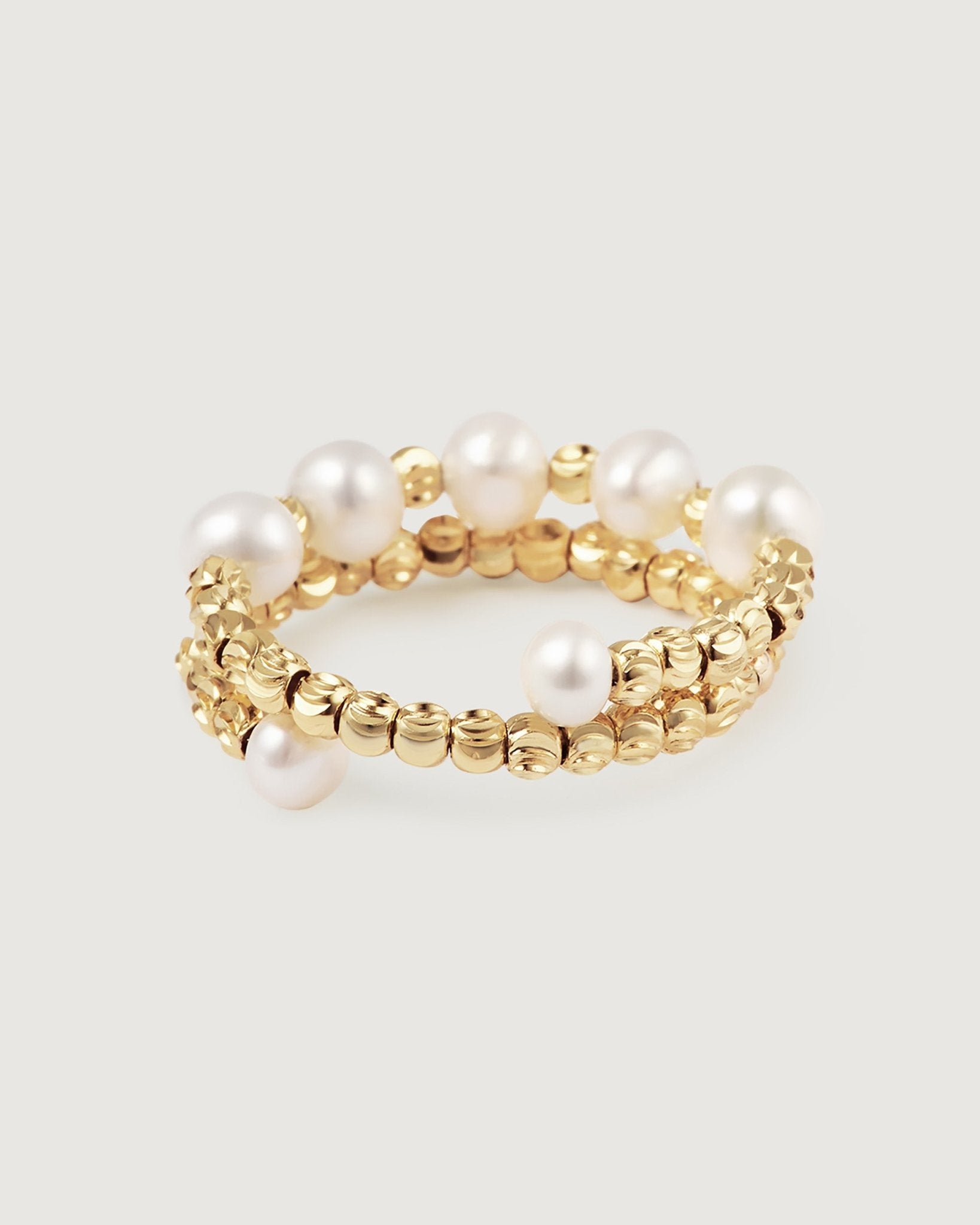 Elegant Pearl Ring On Elastic