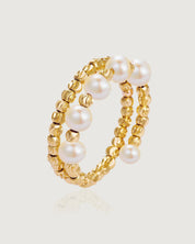 Elegant Pearl Ring On Elastic