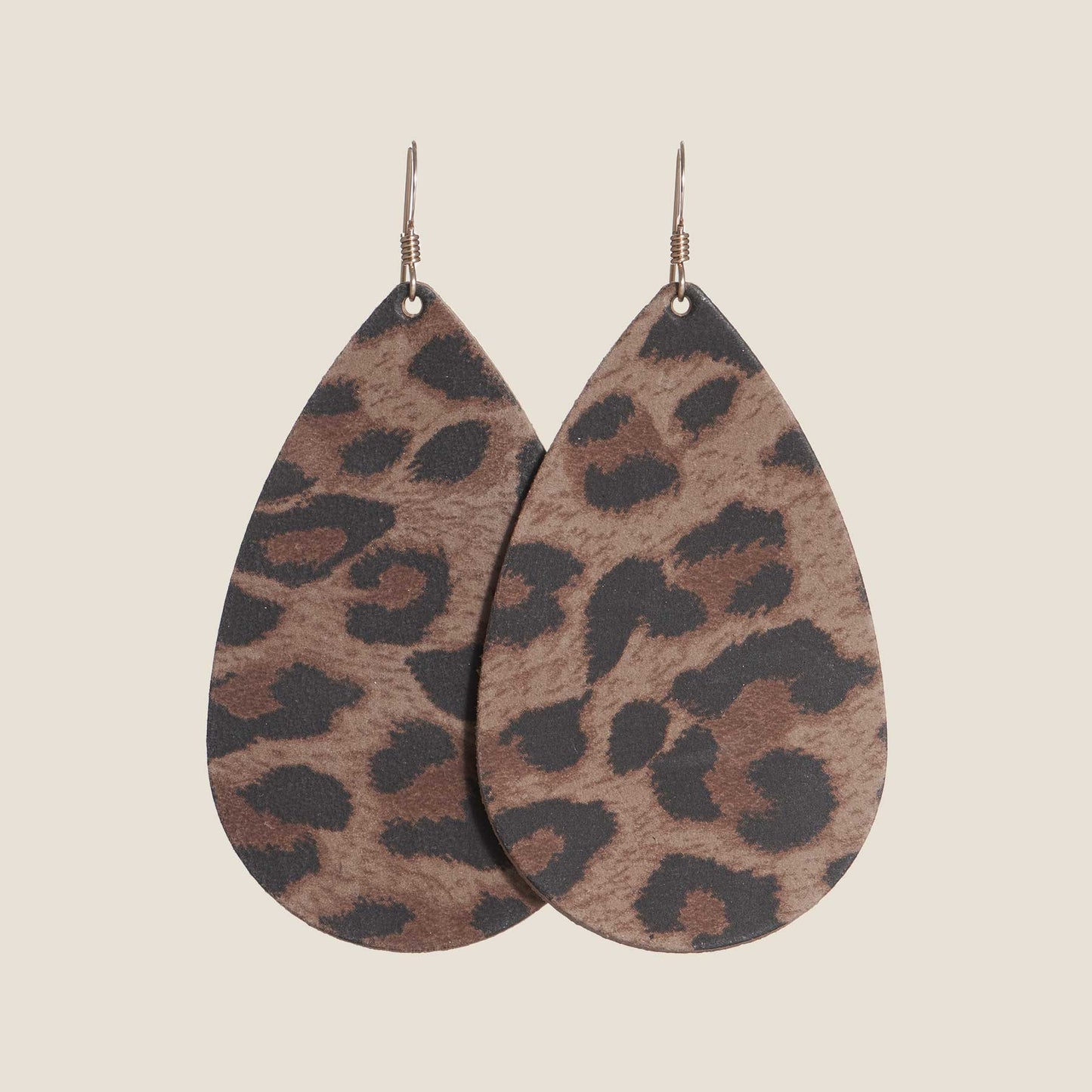 Leopard Print Teardrop Earrings in Bold Design