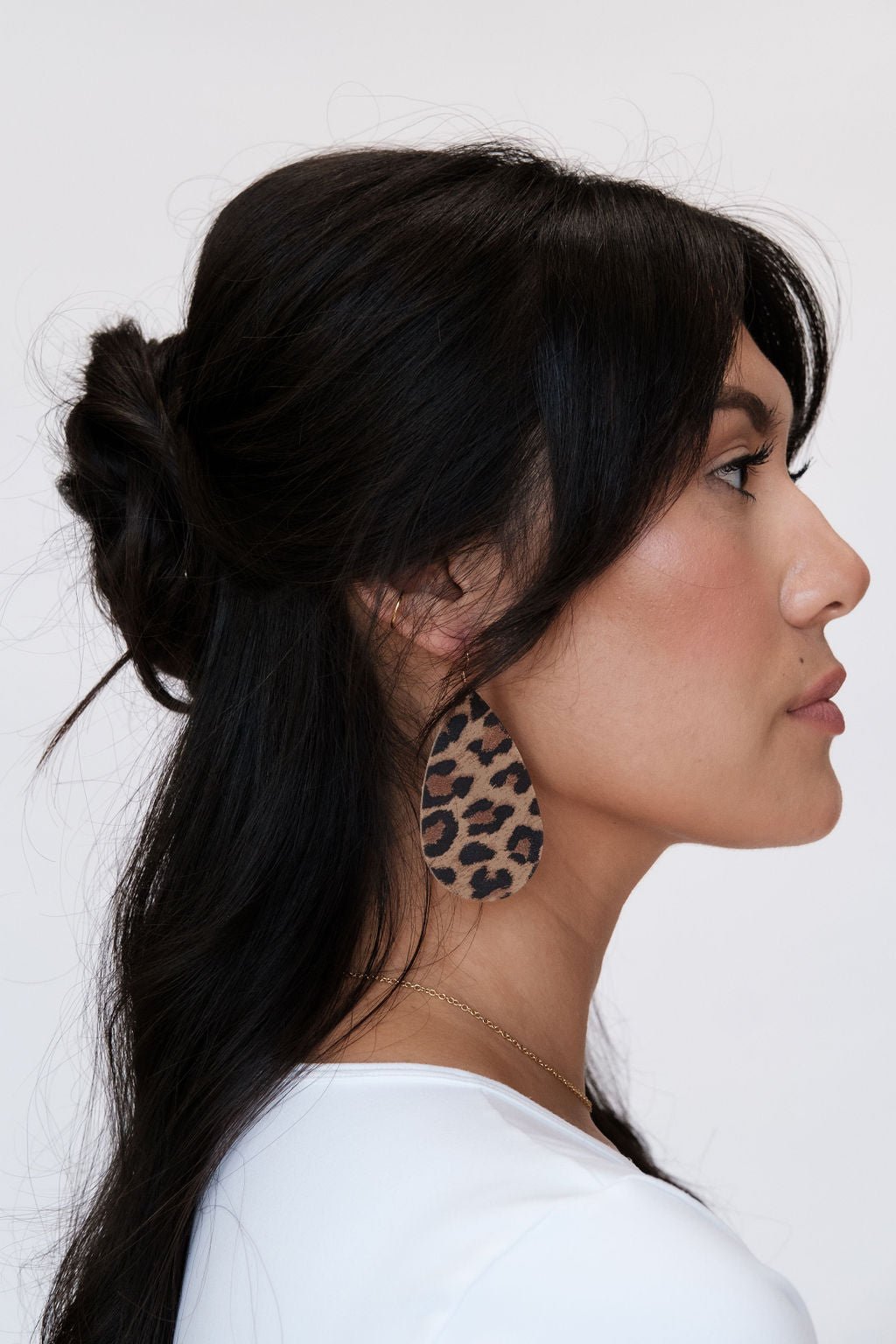 Leopard Print Teardrop Earrings in Bold Design