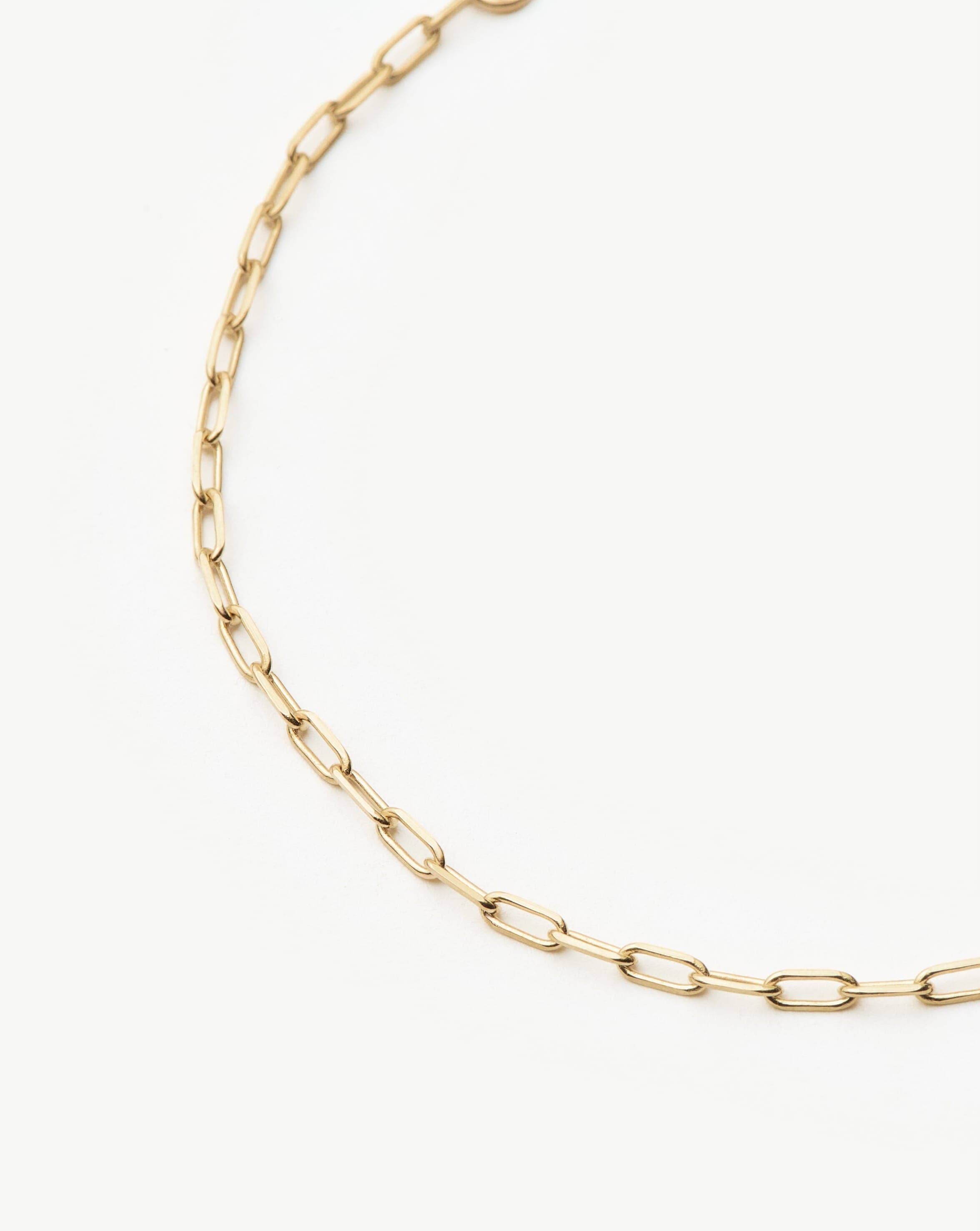 Fine Classic Paperclip Chain Bracelet | 14k Solid Gold