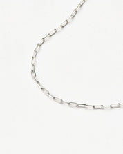 Fine Classic Paperclip Chain Bracelet | 14k Solid White Gold