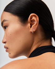 Fine Ovate Mini Hoop Earrings | 14k Solid Gold