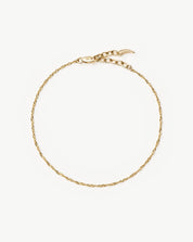 Fine Twisted Chain Bracelet | 14k Solid Gold