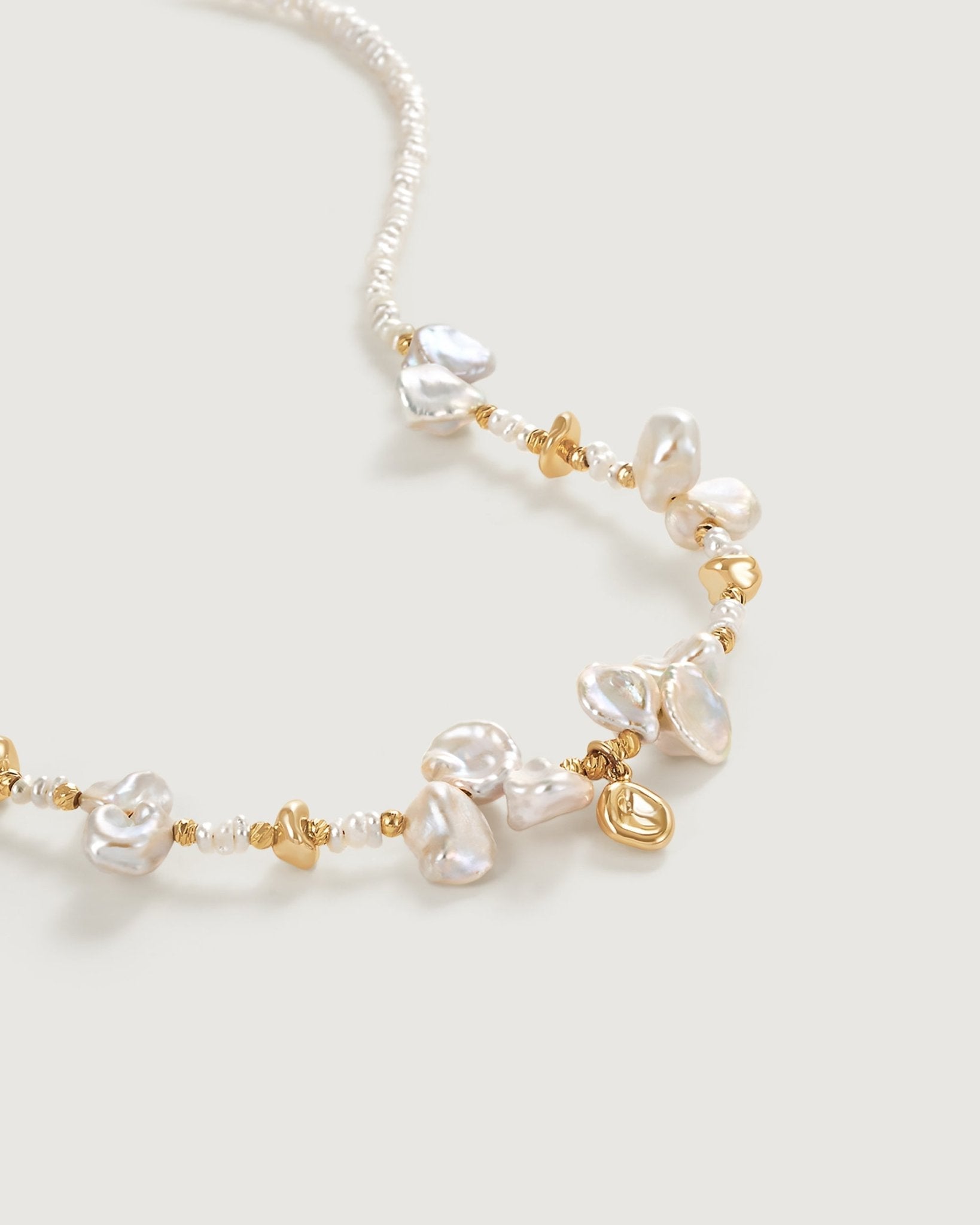 Floriography Bellflower Pearl Necklace