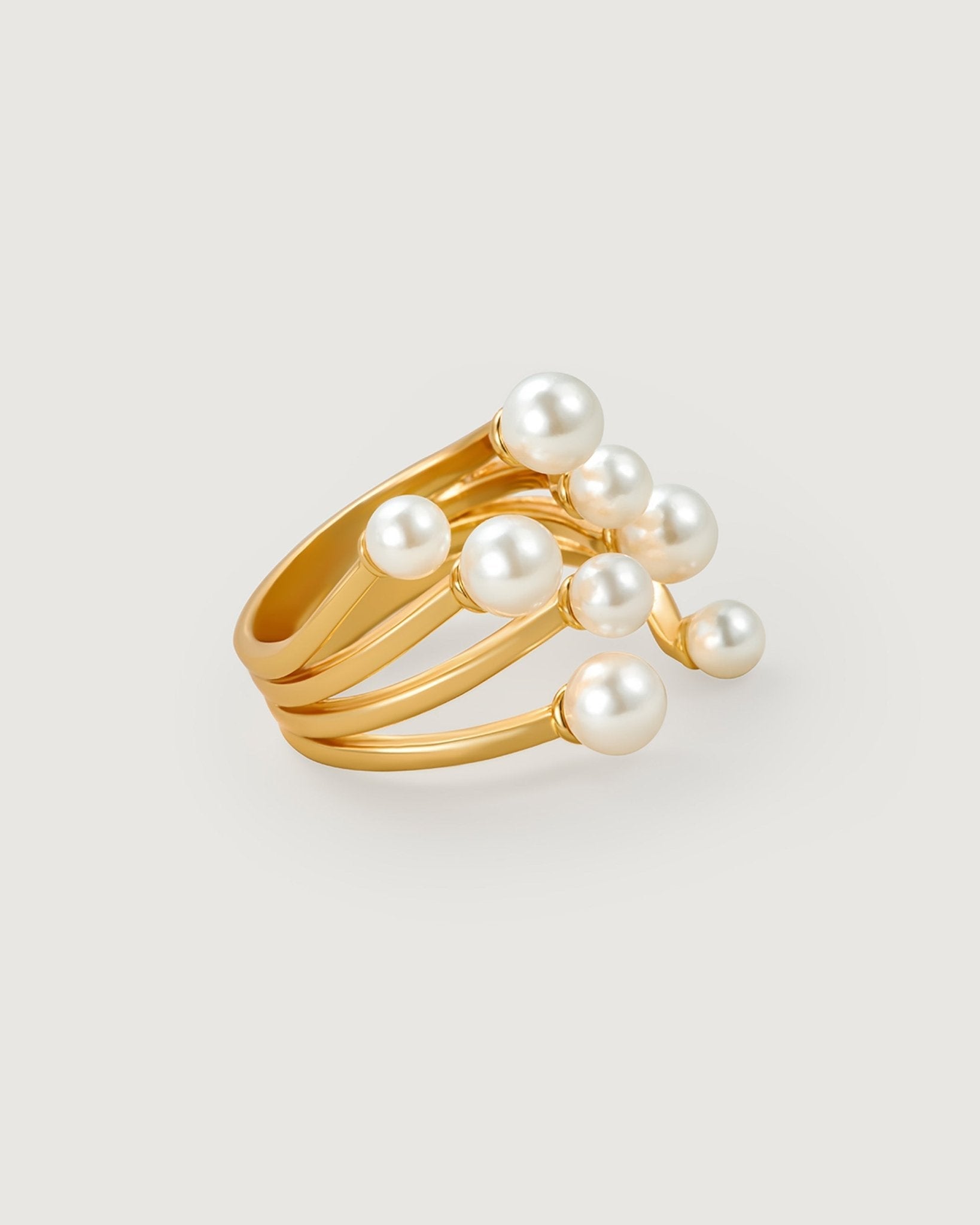 Flowing Light Pearl Ring