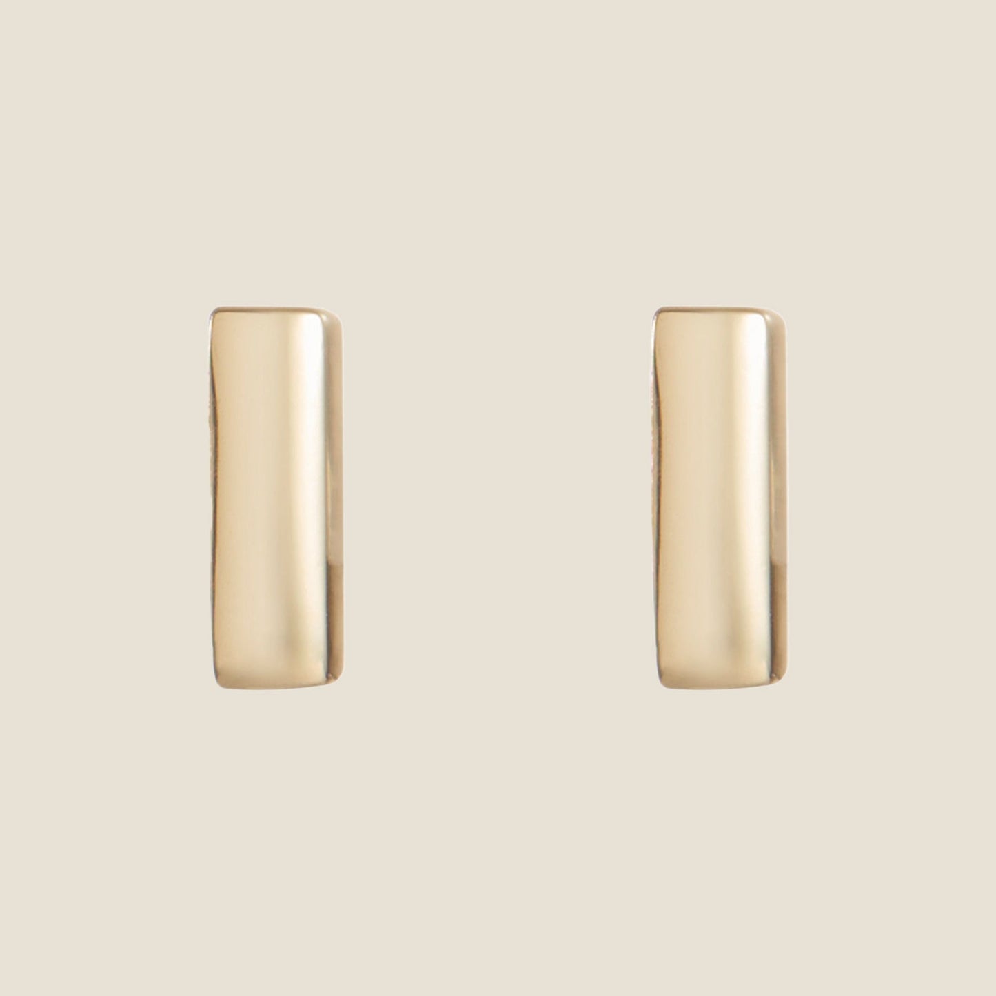 Gold Bar Stud Earrings in Elegant Design