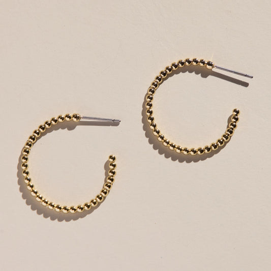 Gold Hoop Earrings in Classic Style