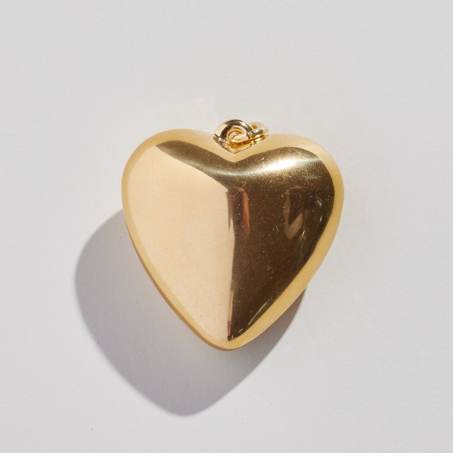 Oversized Heart Charm in Gold Metal